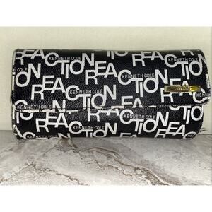 Kenneth Cole Reaction New York Women's‎ Wallet Black Trifold W/ Coin Purse